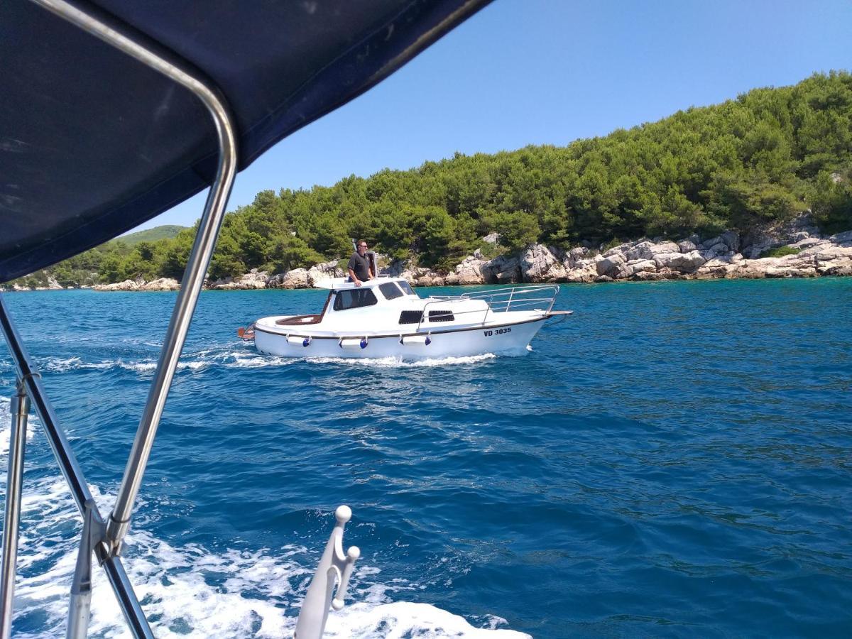 Familien Ferienhaus Vir Croatia 150M Strand Restaurant Einkaufen Dış mekan fotoğraf